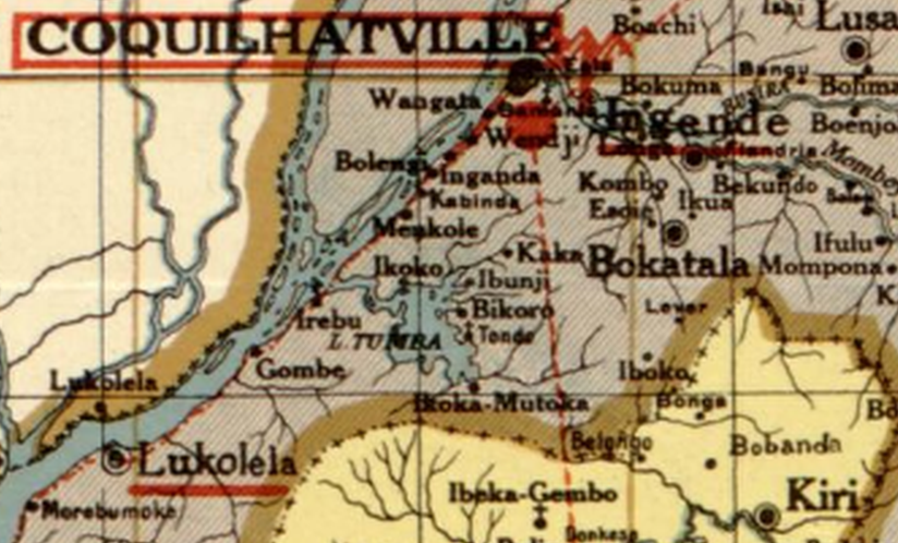 Bikoro sur une ancienne carte
